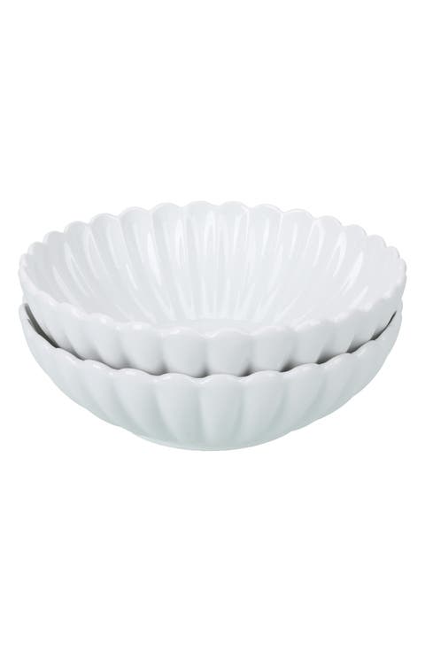 Set of 2 Petal Serving Bowls