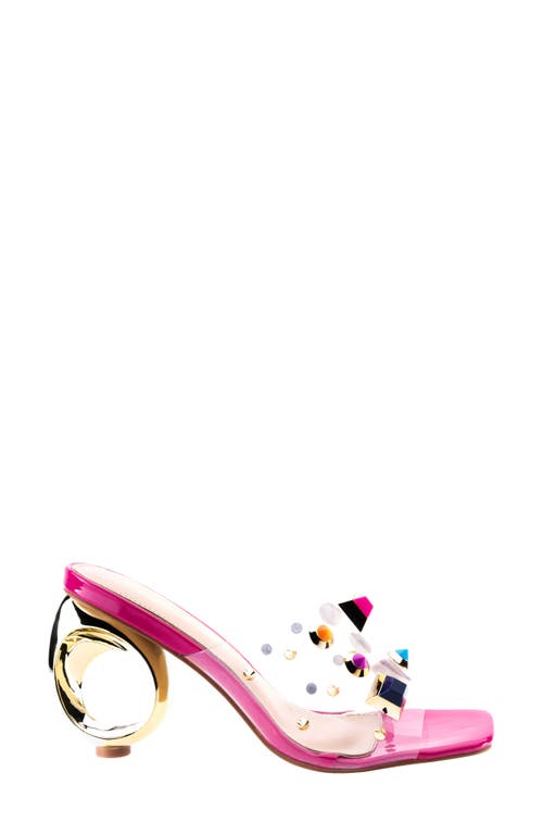 Ninety Union Vegas Studded Slide Sandal In Berry