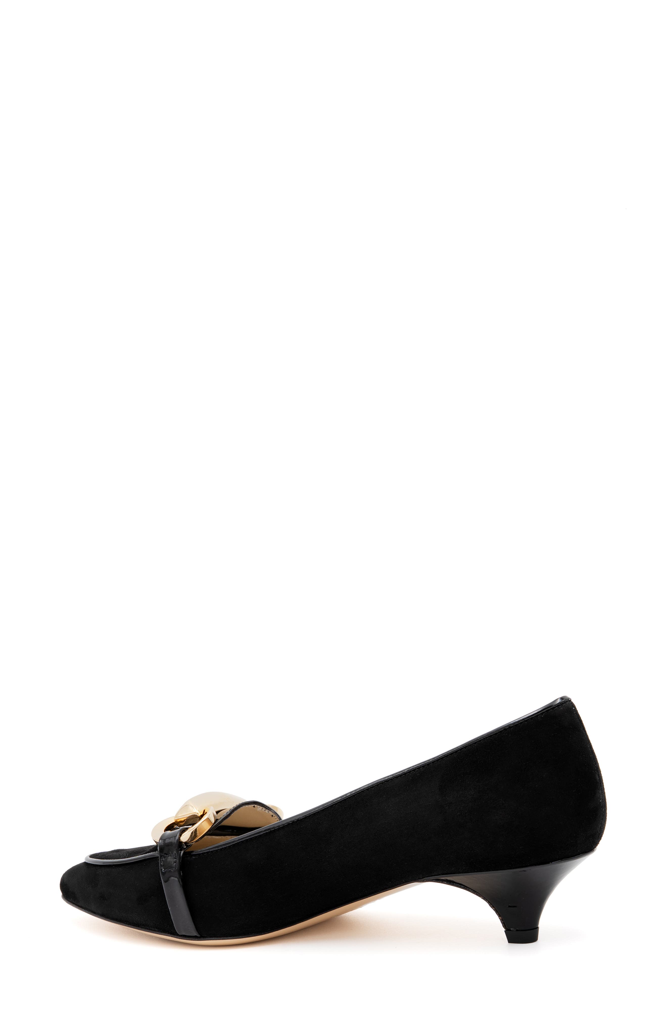 Amalfi by Rangoni Astarte Pointed Toe Kitten Heel Pump, Alternate, color, Black Cashmere