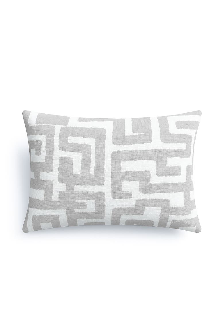 Nomad Maze Pillow, Alternate, color, Light Grey