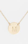 Nashelle 14k-Gold Fill Anchored Initial Disc Necklace