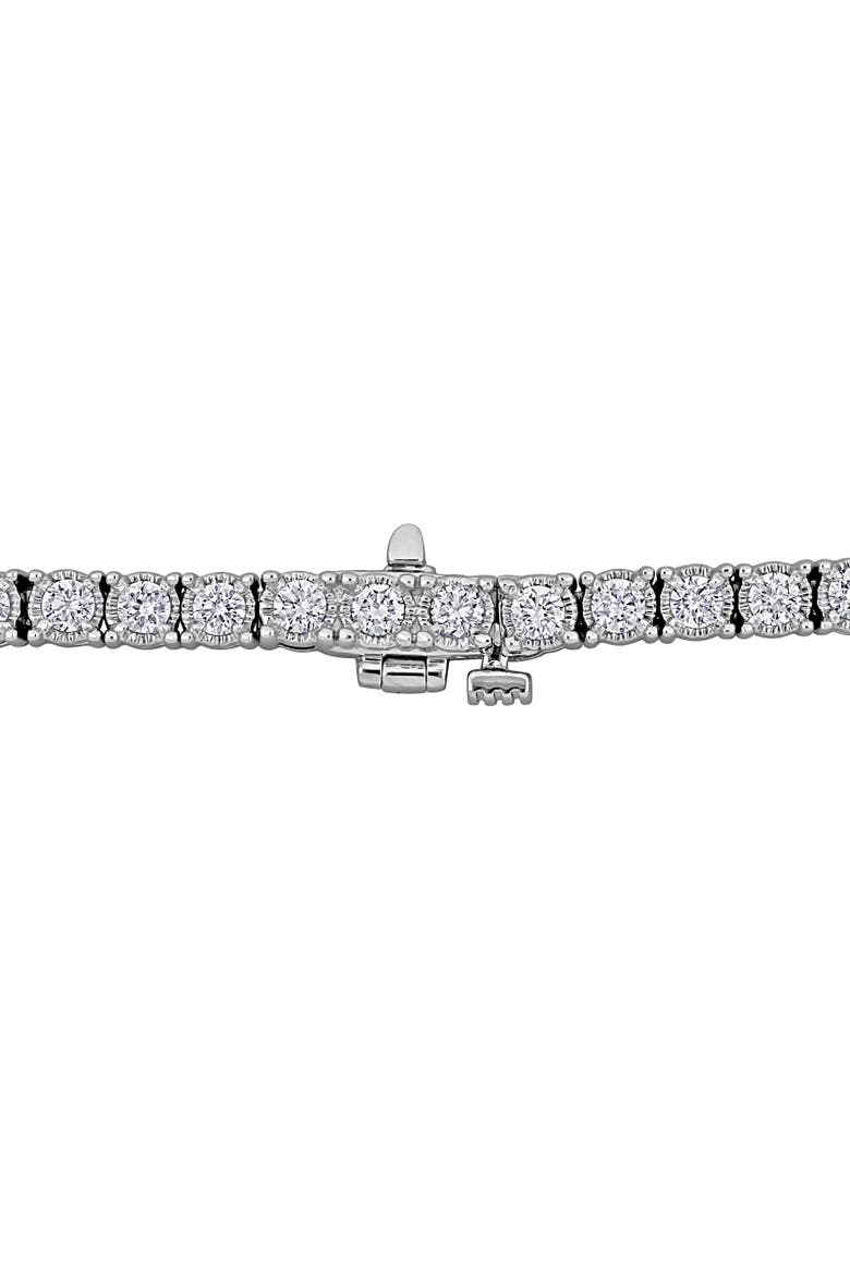 3 1/7ct. t.w. Lab-Grown Diamond Tennis Bracelet 14k, Alternate, color, White Gold