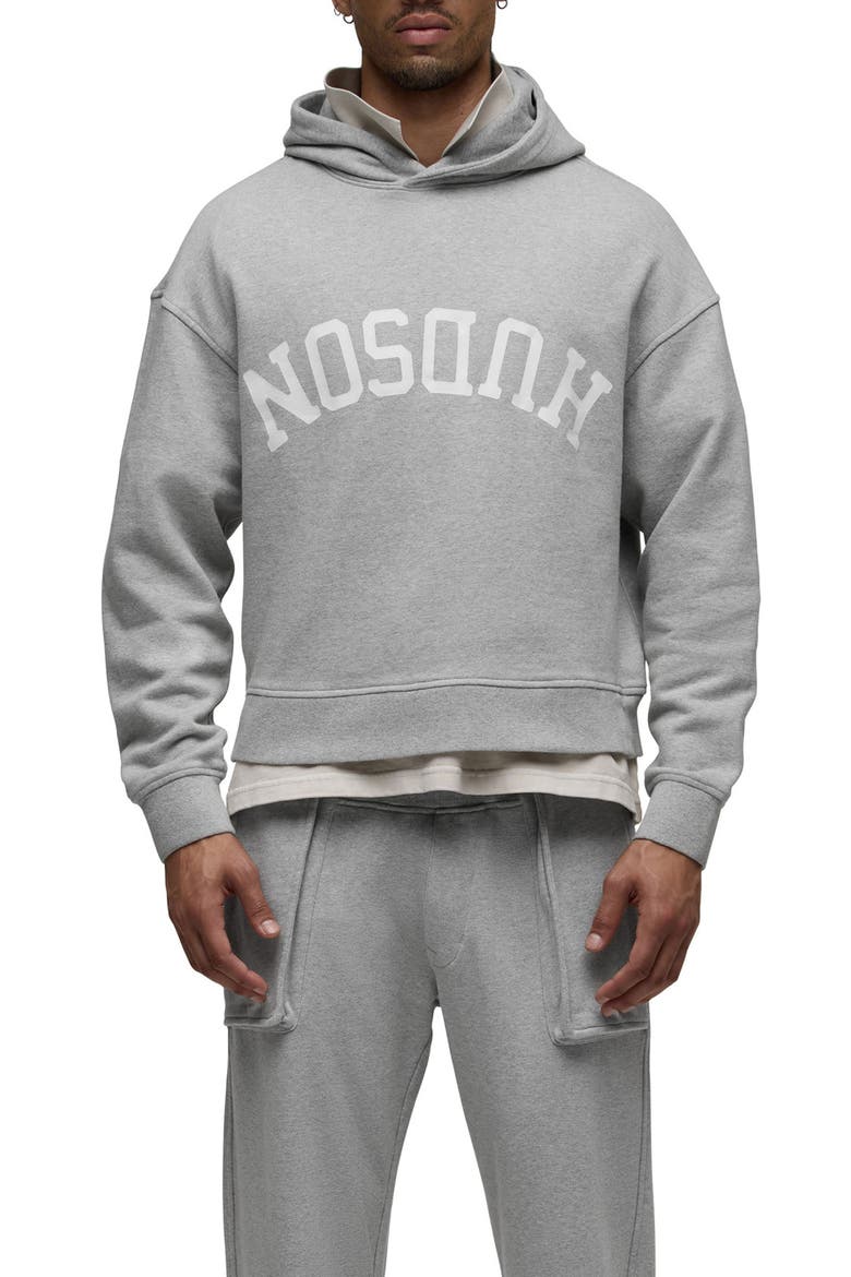 Graphic Hoodie, Main, color, HEATHERED GREY