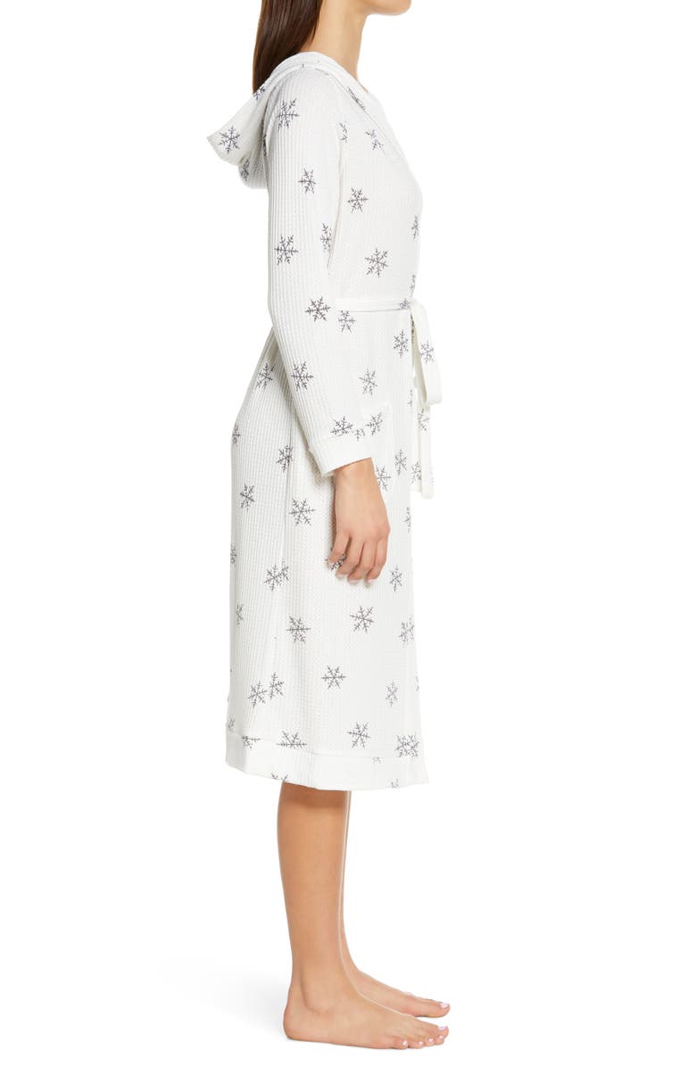 Honeydew Lounge Pro Hooded Robe, Alternate, color, Ivorysnowflakes
