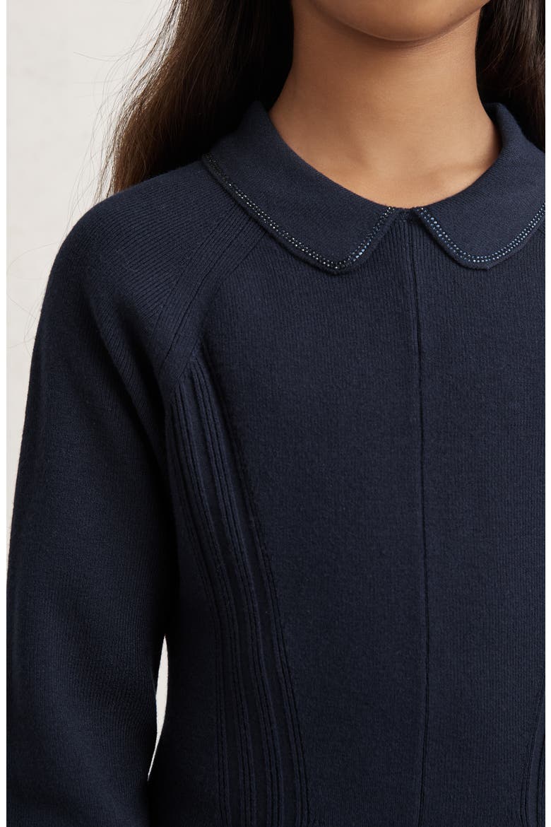 Kids' Zadie Long Sleeve Sweater Dress, Alternate, color, NAVY