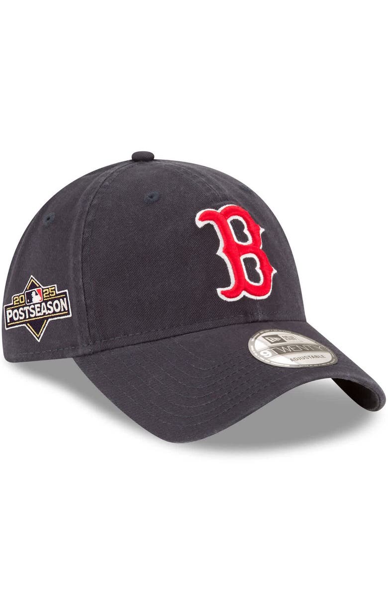 New Era Men's New Era Navy Boston Red Sox 2025 MLB Postseason Side Patch 9TWENTY Adjustable Hat, Main, color, 