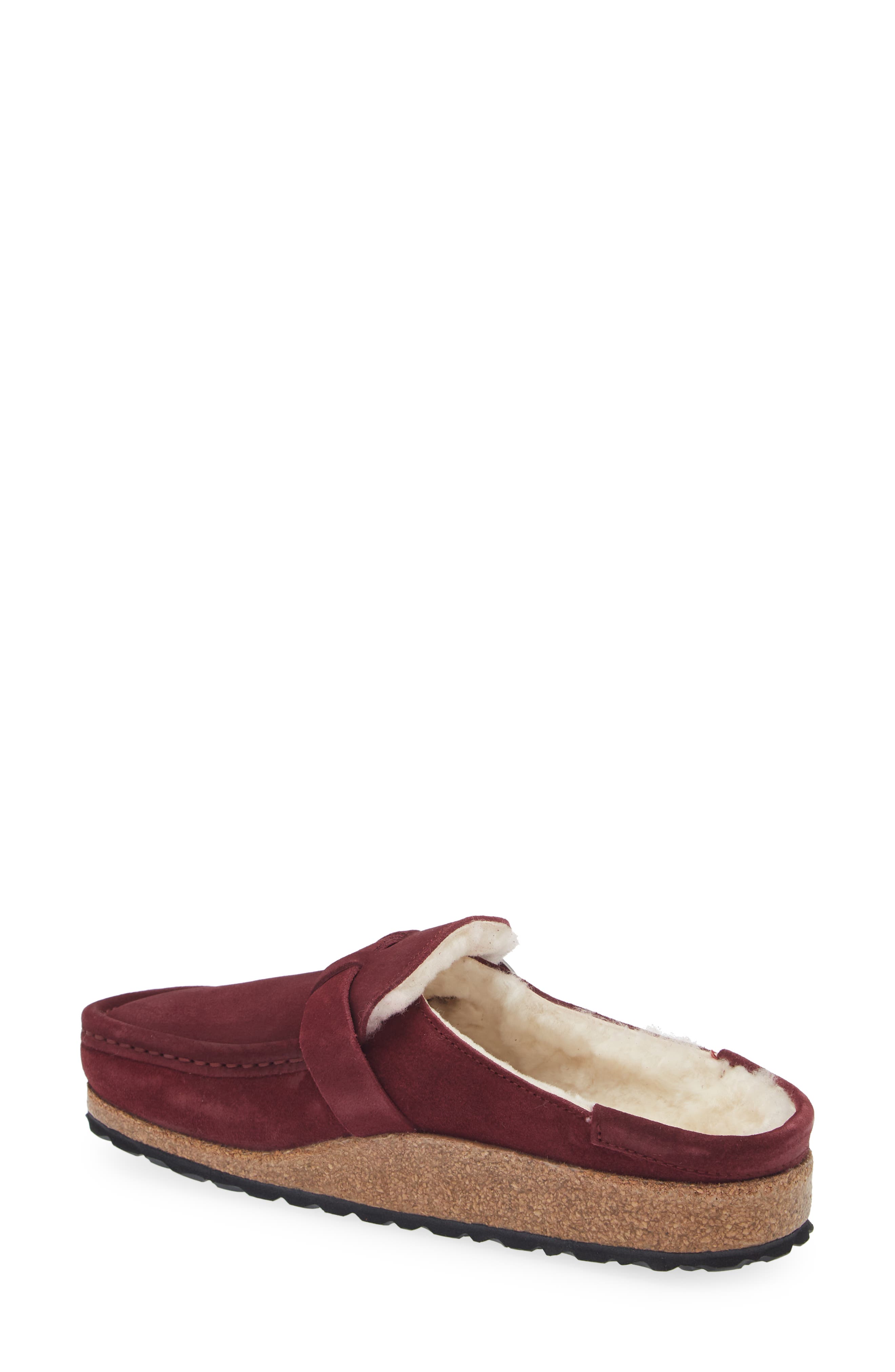 Buckley Genuine Shearling Mule, Alternate, color, MAROON/ NATURAL
