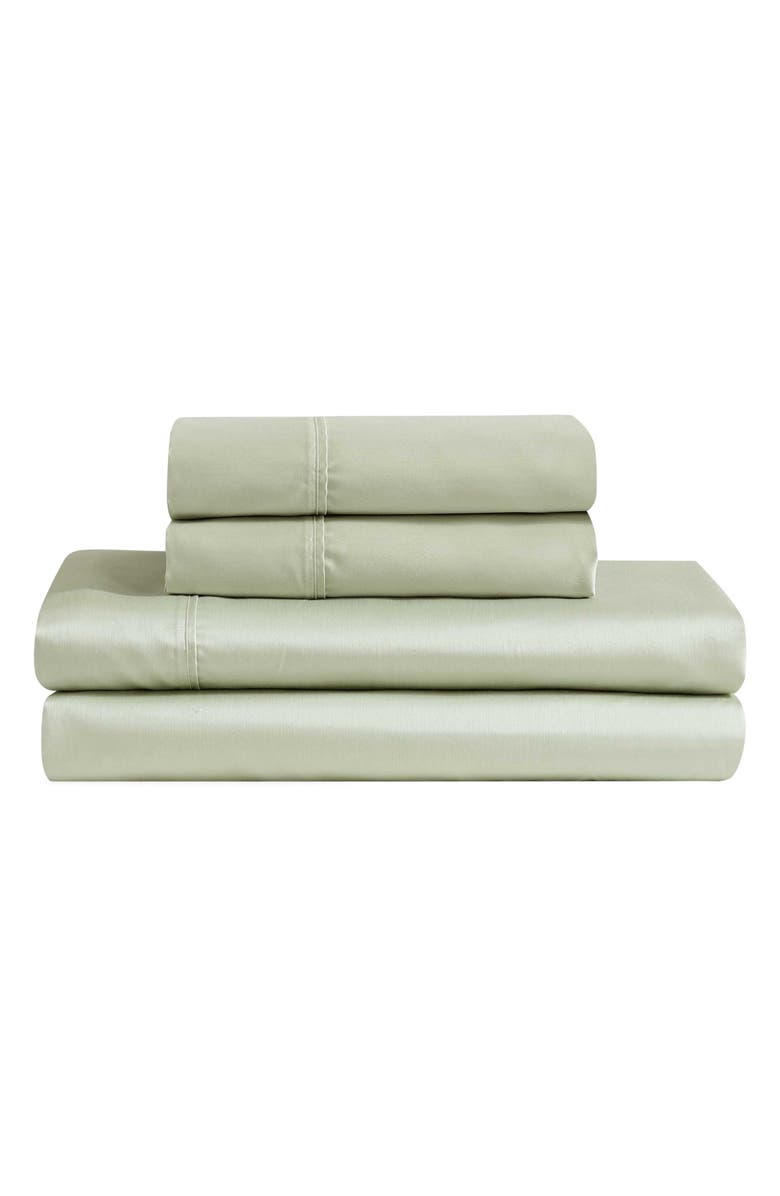 Calvin Klein Rekoop Sateen Sheet Set, Main, color, Light Sage