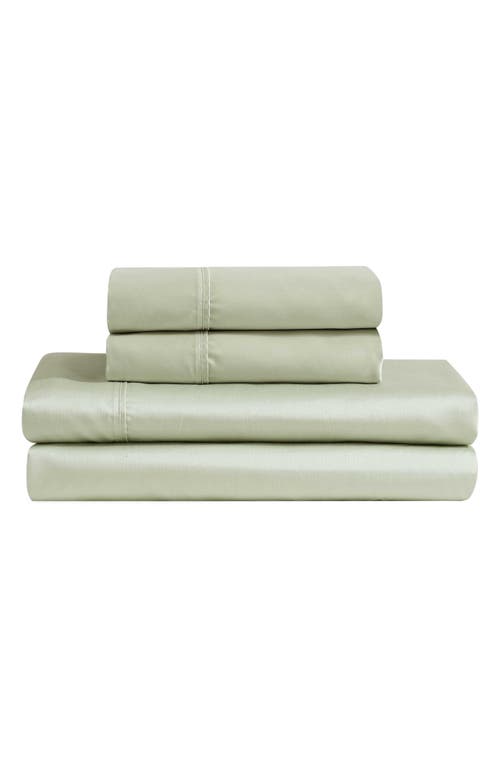 Calvin Klein Rekoop Sateen Sheet Set In Light Sage