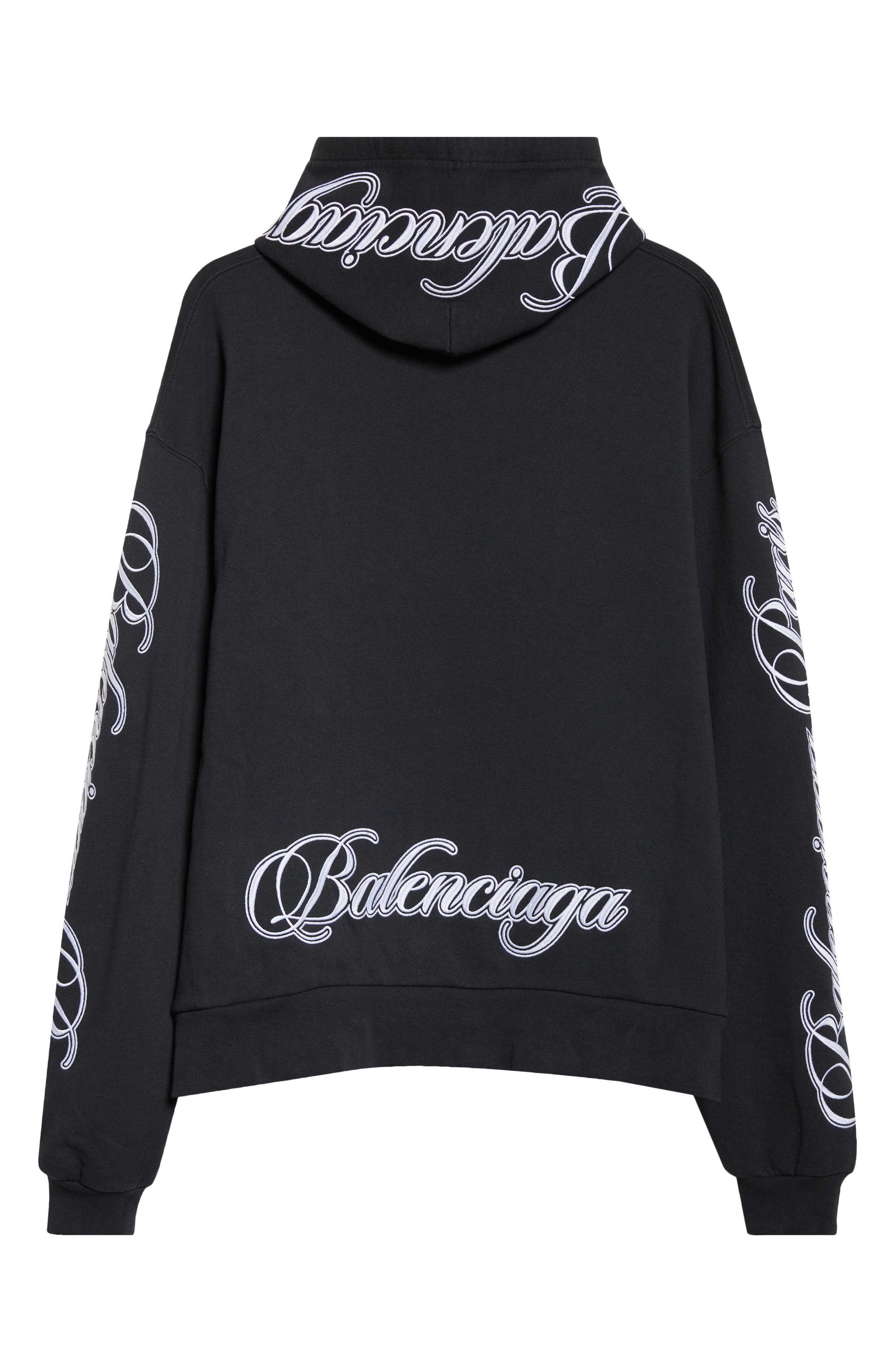 Balenciaga Oversize Logo Cotton Hoodie (Women) | Nordstrom