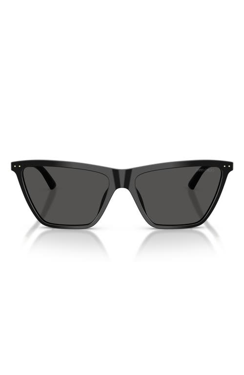 Jimmy Choo 56mm Cat Eye Sunglasses In Black/dark Grey