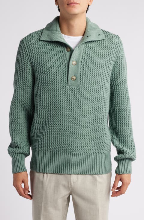 Exmaimo Half Button Virgin Wool Sweater