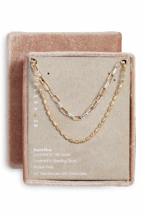 Chelsea28 Set of Two Demi Fine Chain Necklaces