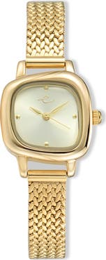 Ettika Wavy Case Mesh Strap Watch