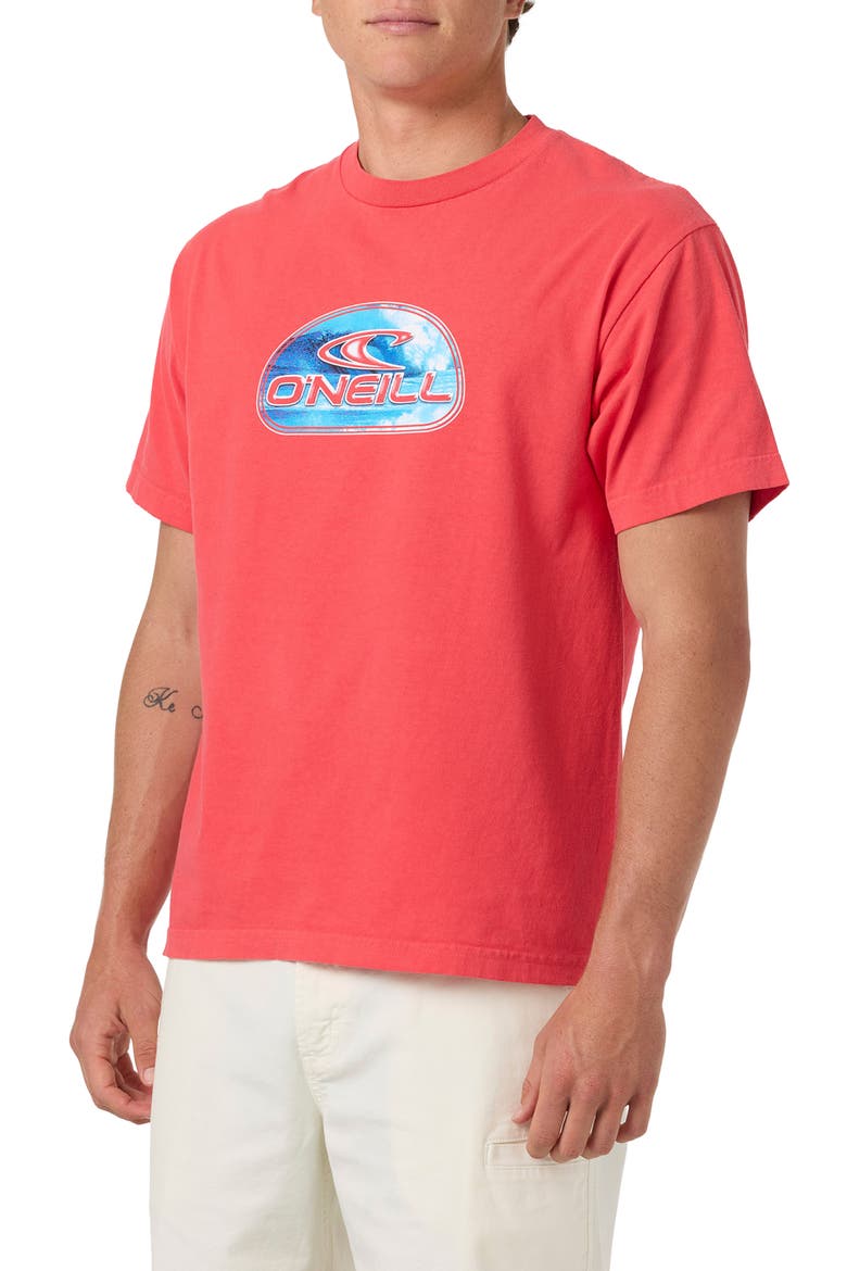 Reef Break Graphic T-Shirt, Alternate, color, LAVA RED