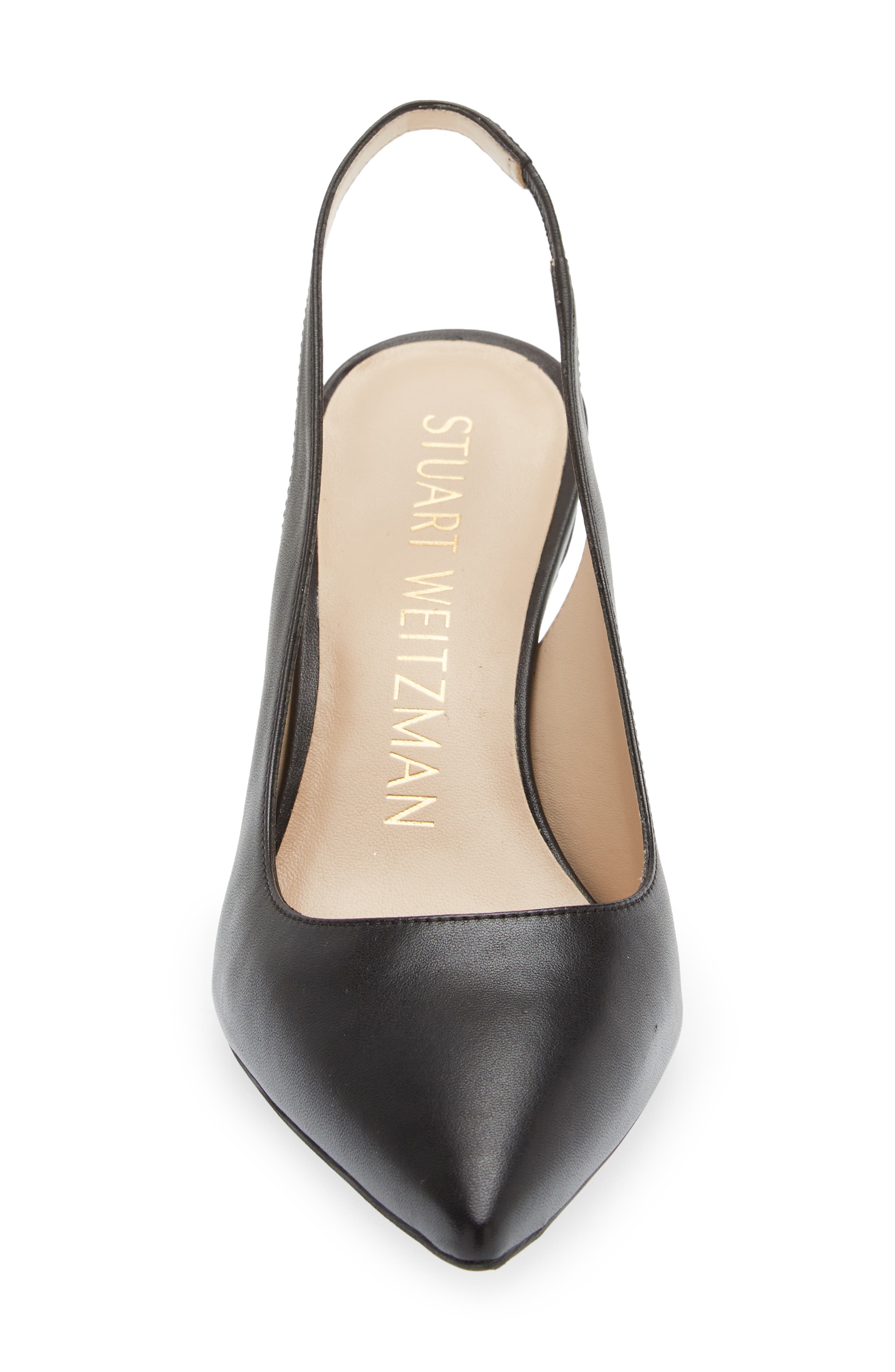 Linsi Pointed Toe Slingback Pump, Alternate, color, BLACK