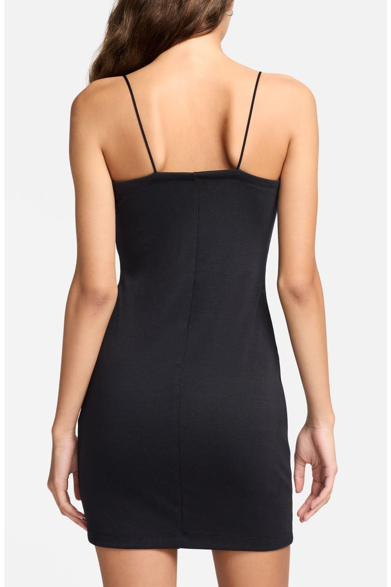 Sportswear Chill Knit Mini Rib Cami Minidress, Alternate, color, BLACK/ SAIL