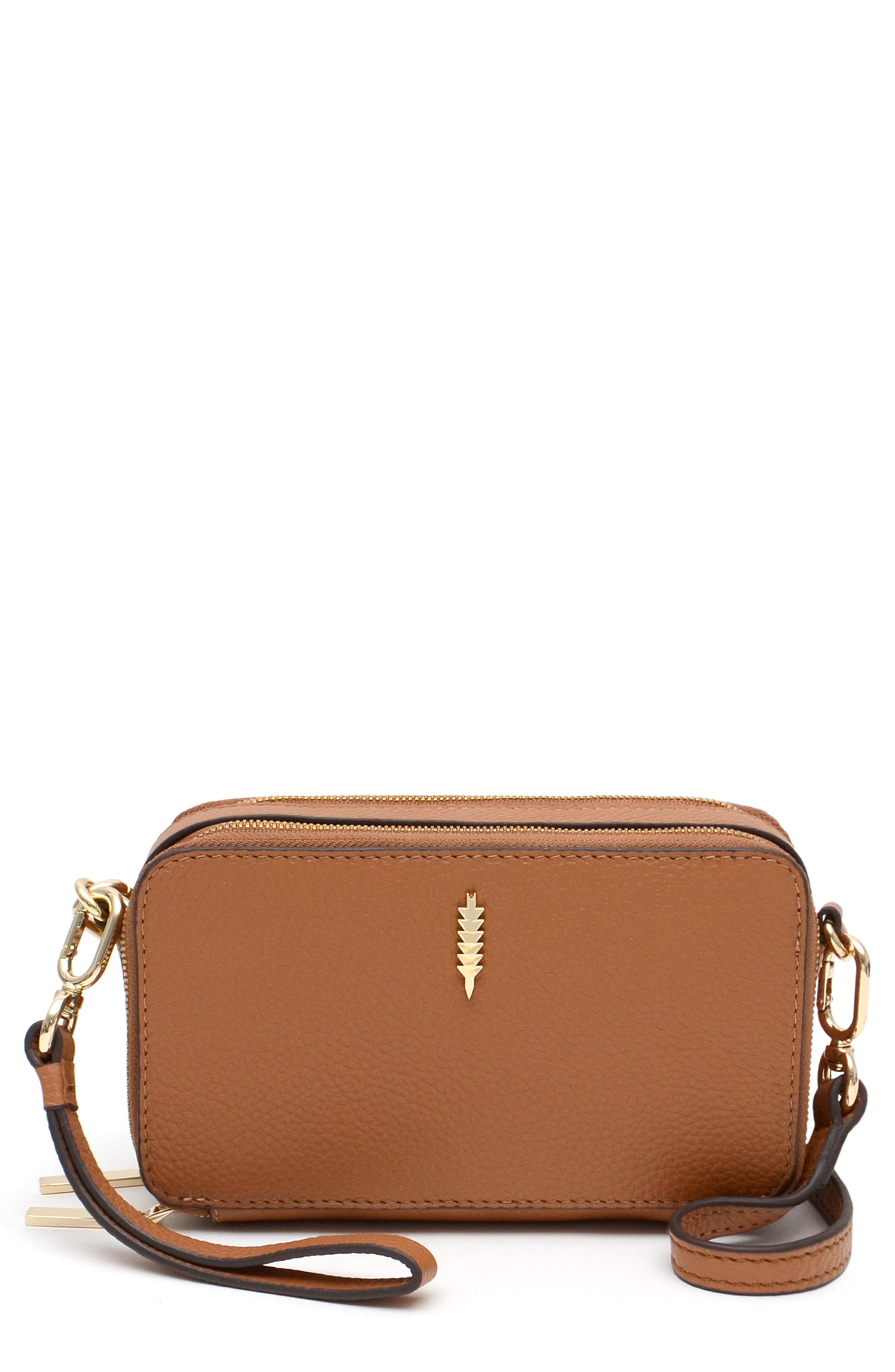 Thacker Ronnie Pebbled Leather Crossbody Bag, Main, color, 