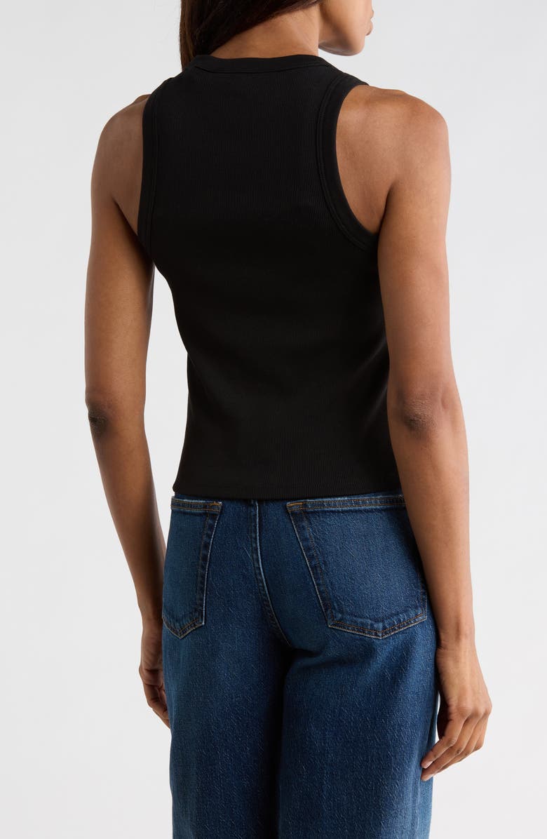 Veronica Beard Jordyn Rib Cotton Crop Tank, Alternate, color, 