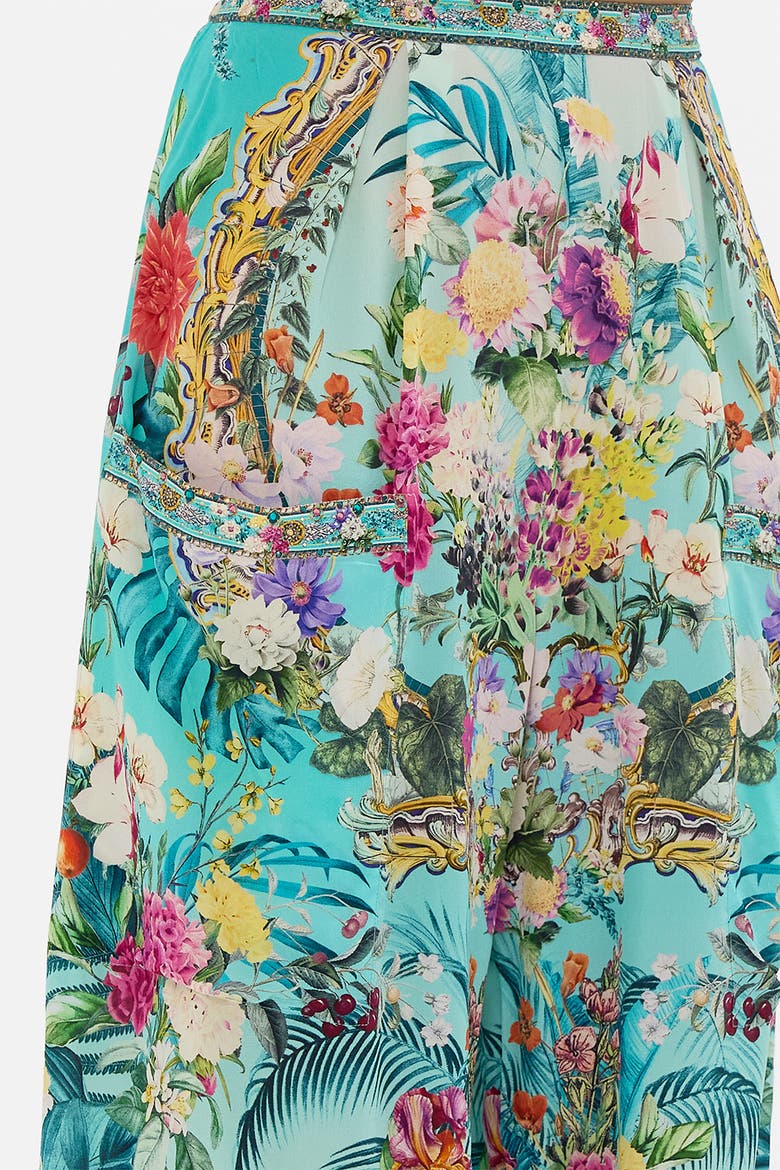 Wide Leg Trouser With Front Pockets Gardens Of Queluz, Alternate, color, Gardens Of Queluz
