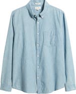 AG Dean Chambray Button-Down Oxford Shirt