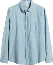 AG Dean Chambray Button-Down Oxford Shirt