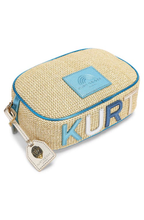 Kurt Geiger London Small Southbank Cotton Canvas Camera Crossbody Bag In Open Beige