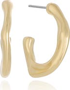 Ettika Wavy Half Hoop Earrings