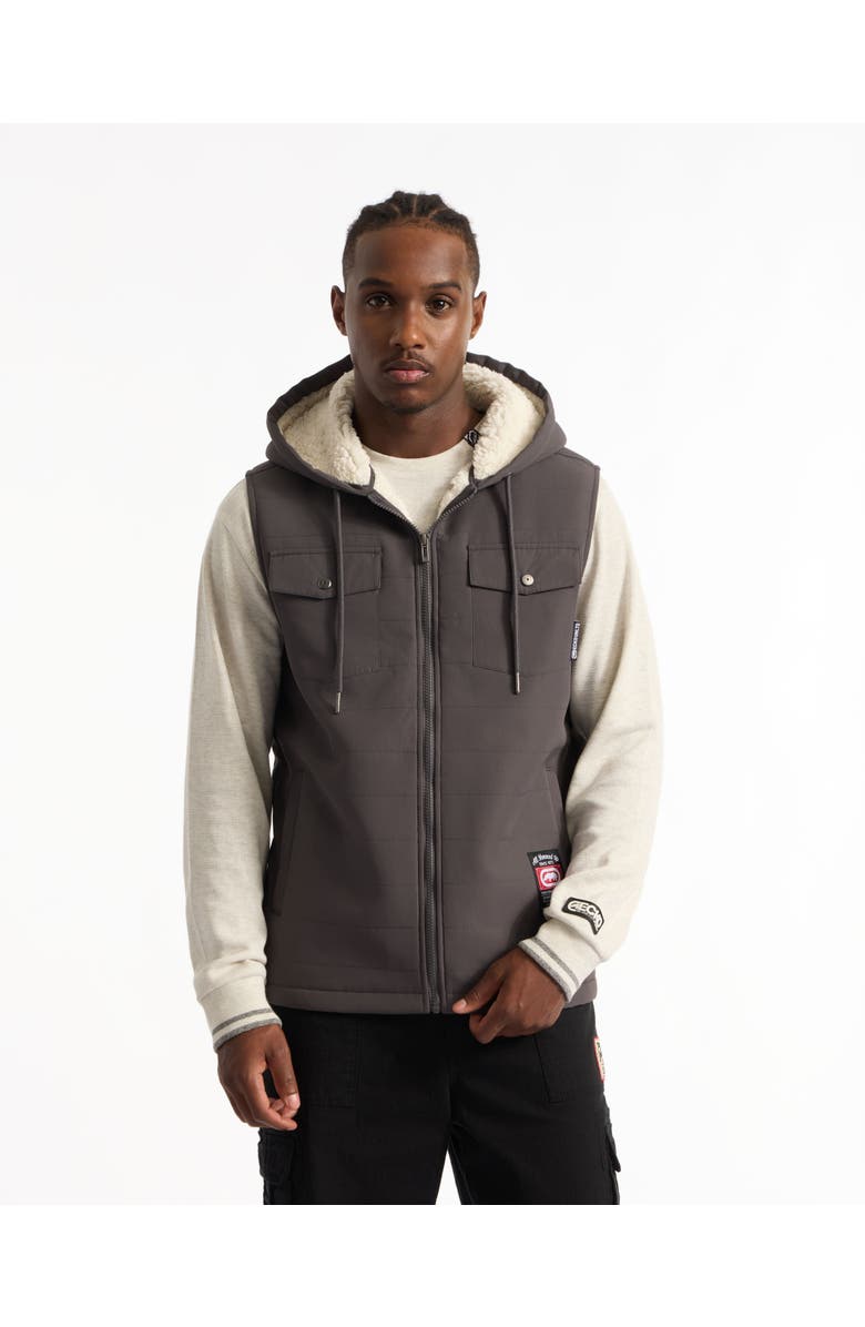 Ecko Unltd. shearling Vest, Main, color, Magnet