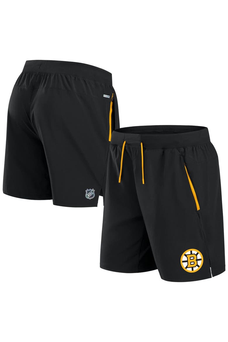 Men's Fanatics Black Boston Bruins Authentic Pro Rink Performance Shorts, Main, color, Black