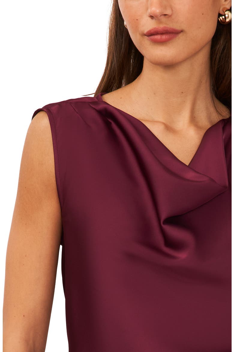 Cowl Neck Sleeveless Top, Alternate, color, GRAPE WINE