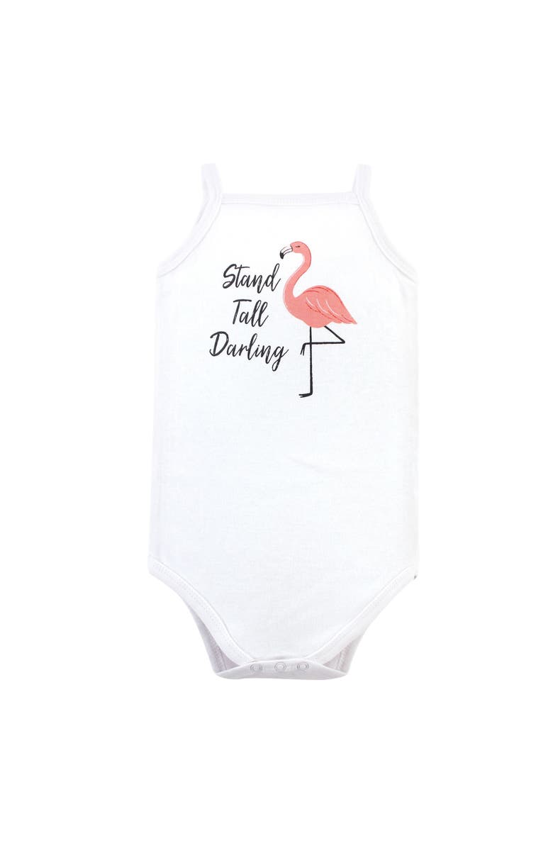 Little Treasure 3Pk Sleeveless Bodysuits, Alternate, color, Flamingo