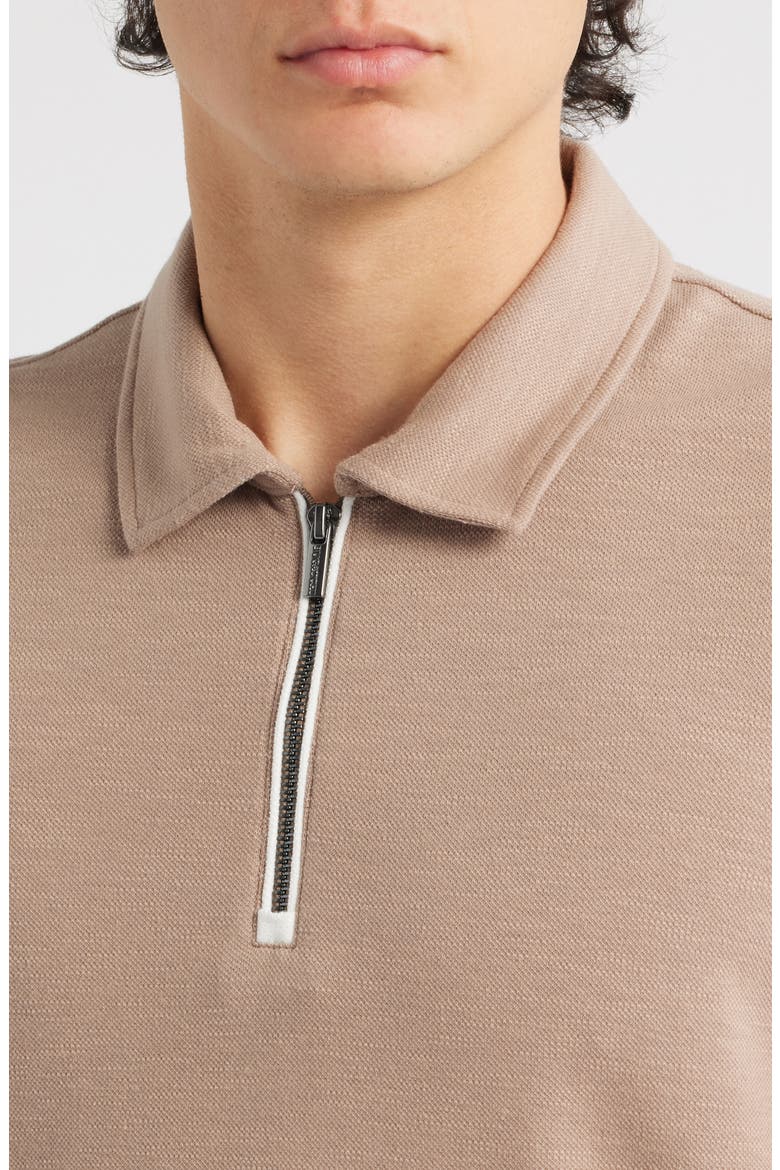 Quarter Zip Polo, Alternate, color, TAUPE
