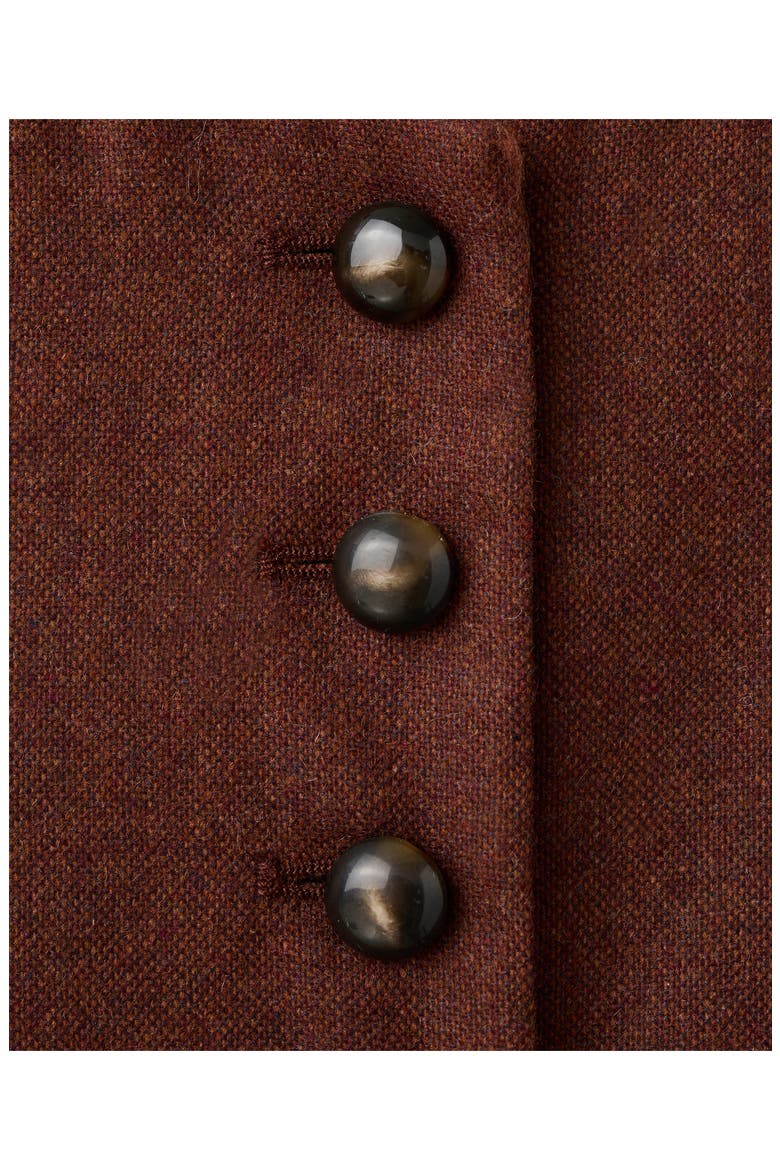 Button Front Wool Blend Vest, Alternate, color, TOBACCO BROWN