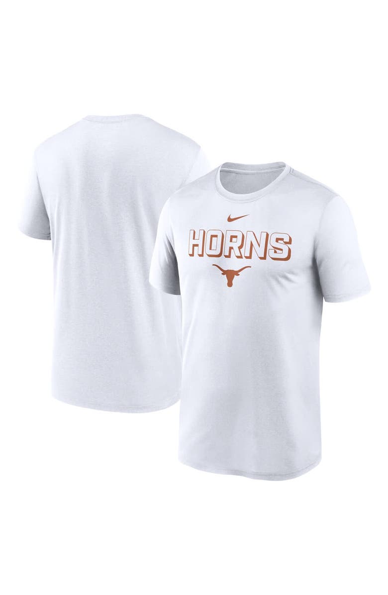 Nike Men's Nike White Texas Longhorns 2025 Sideline Legend Performance T-Shirt, Main, color, 