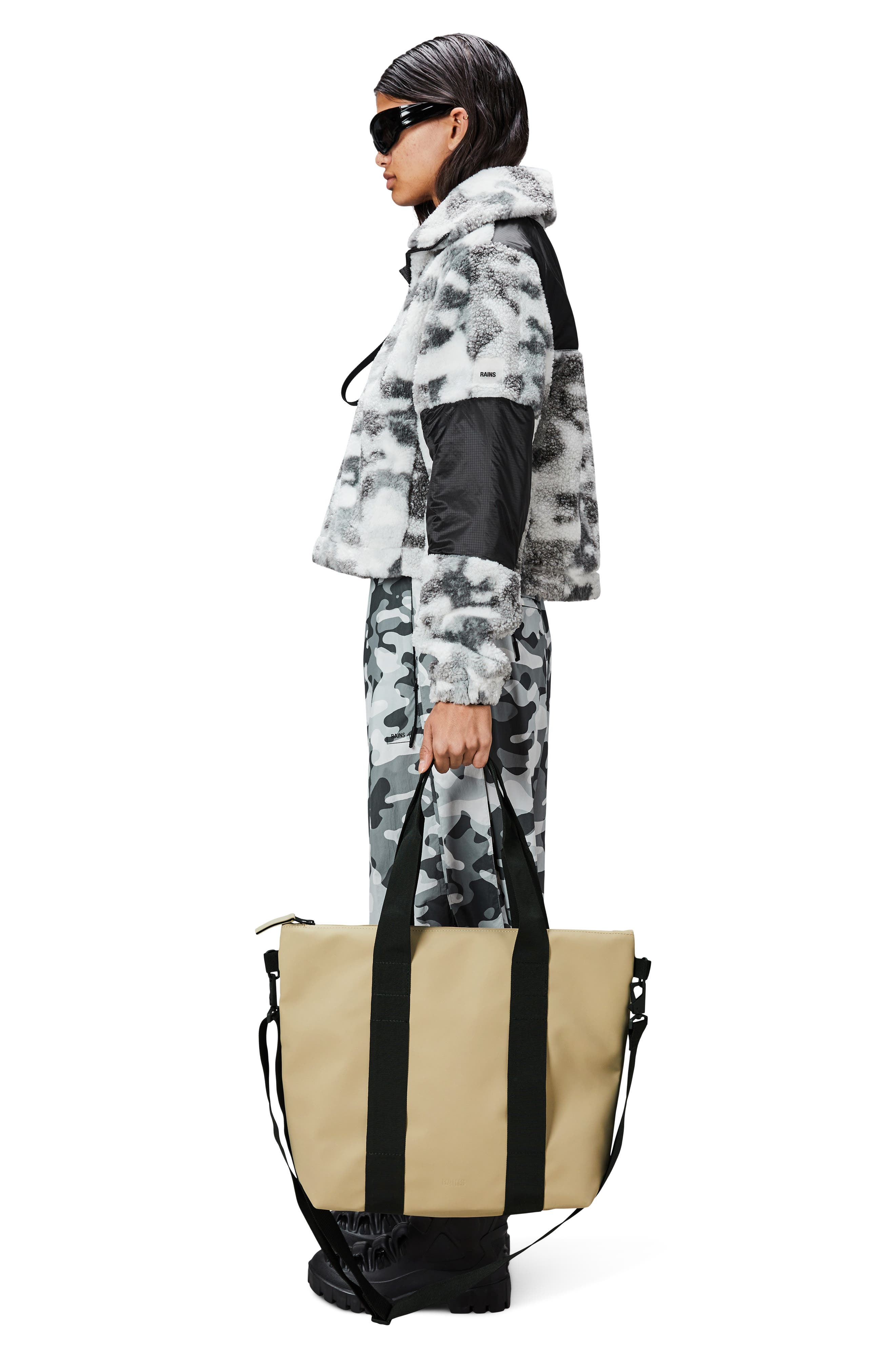 Rains Waterproof Mini Tote Bag, Alternate, color, Sand