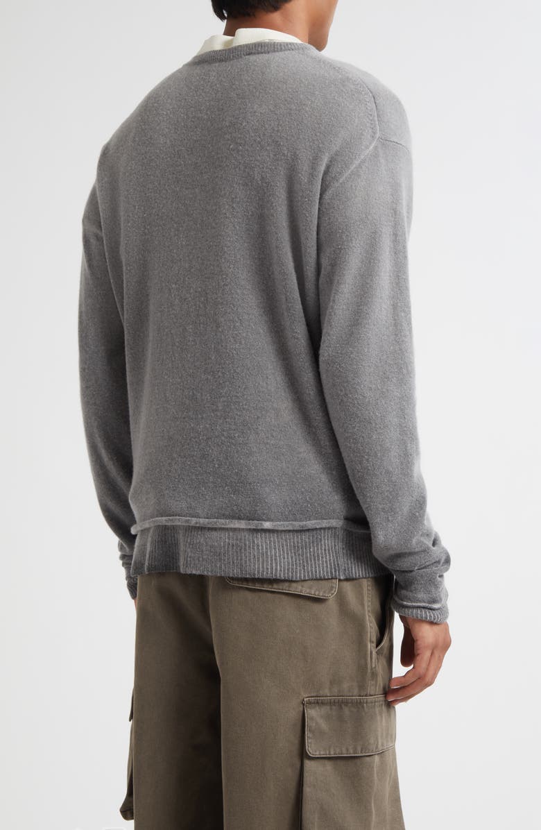 OUR LEGACY Parallel Merino Wool V-Neck Sweater, Alternate, color, Grey Spray Dye Cherub Wool