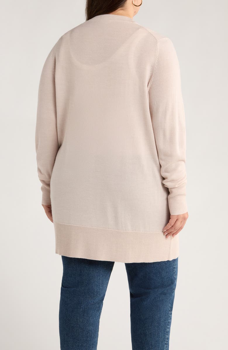 Caslon<sup
®</sup
Everyday Open Front Cardigan, Alternate, color, Beige Oatmeal Light Heather