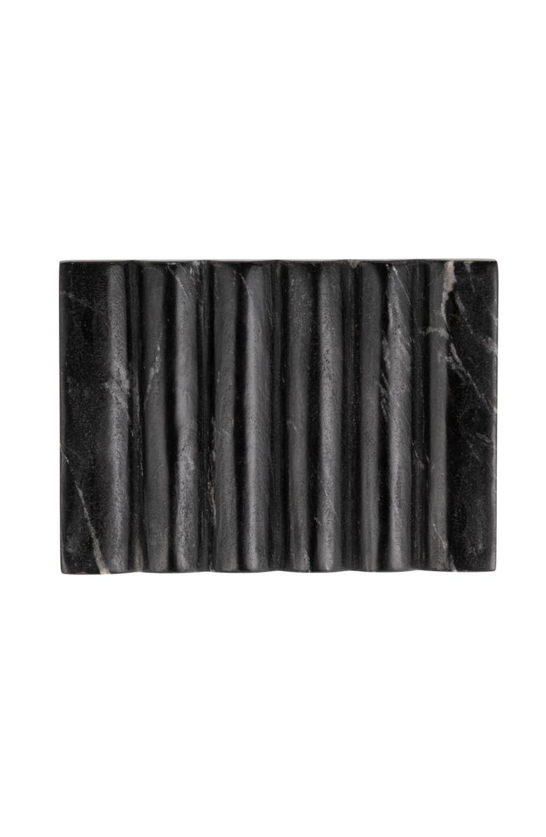 Storied Home Mélange Marble Soap Dish, Black and Beige, Alternate, color, Beige