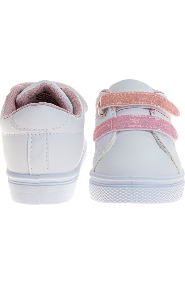 Laura Ashley Hook and Loop Girls' Casual Sneakers., Alternate, color, White/Pink