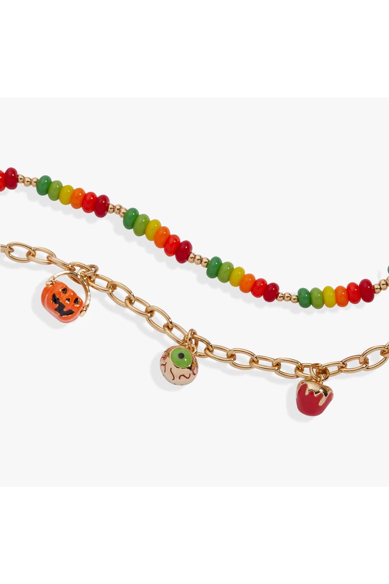 'Trick or Treat' Charm Bracelet, Alternate, color, Gold