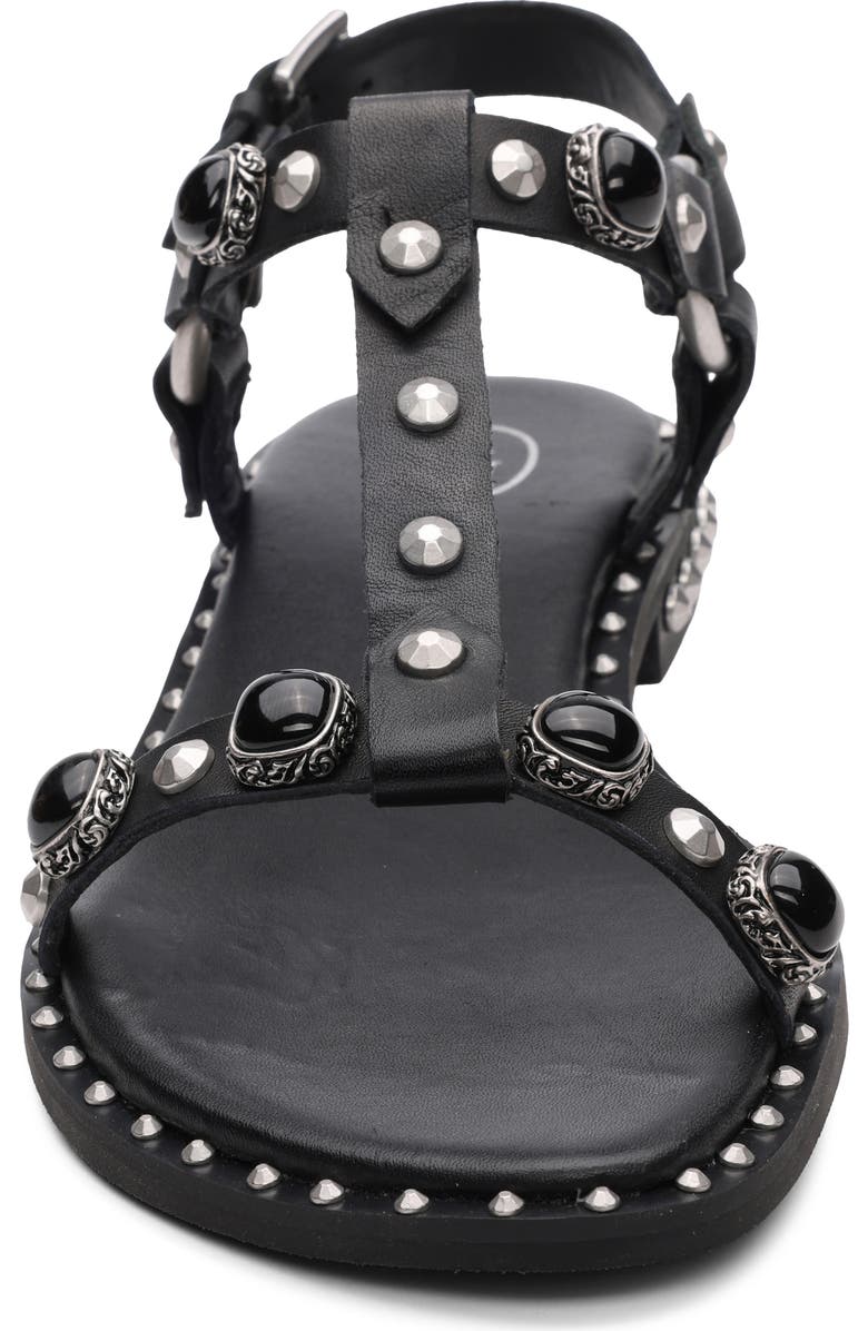 Ash Pebble Stud Embellished Ankle Strap Sandal, Alternate, color,