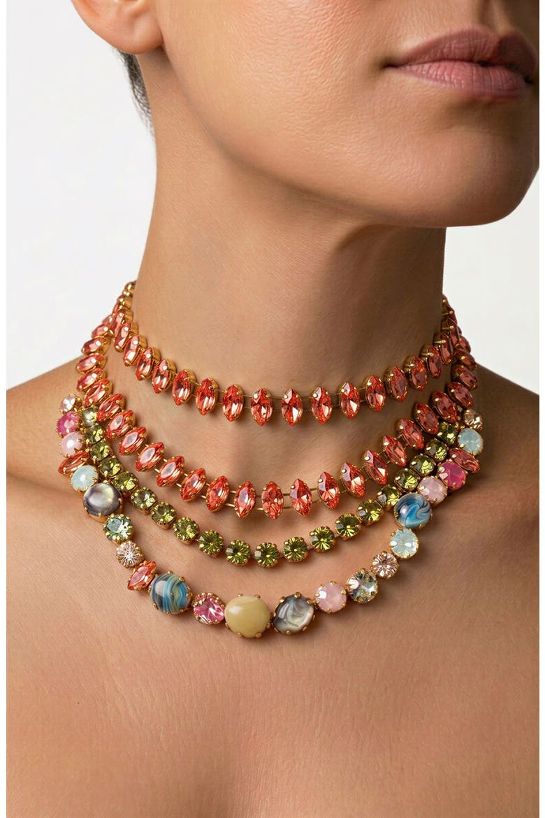Alka Layered Collar Necklace, Alternate, color, MULTI