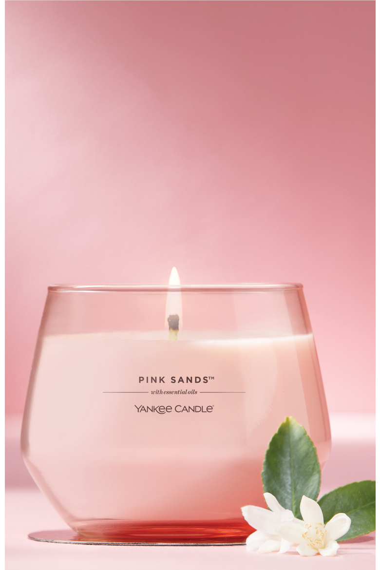 Pink Sands Studio Candle with Essential Oils, Set of 2, Alternate, color, Light Pink