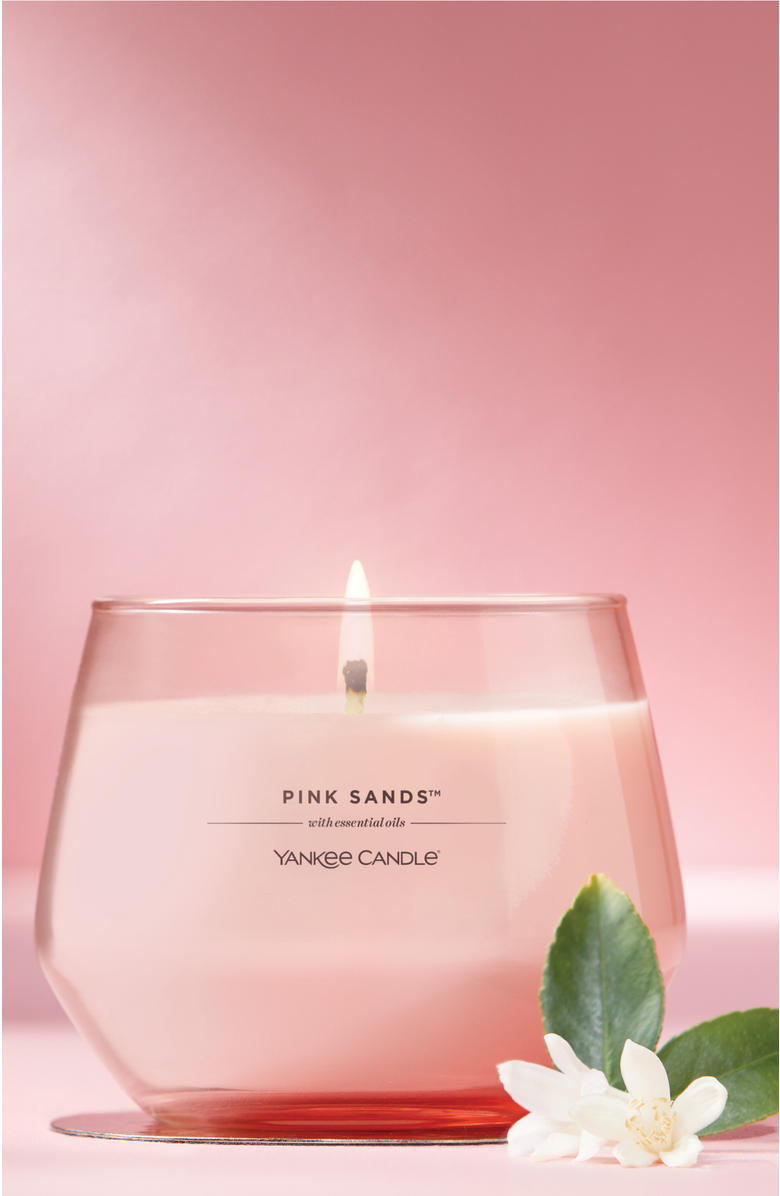 YANKEE CANDLE Pink Sands Studio Candle with Essential Oils, Set of 2, Alternate, color, Light Pink