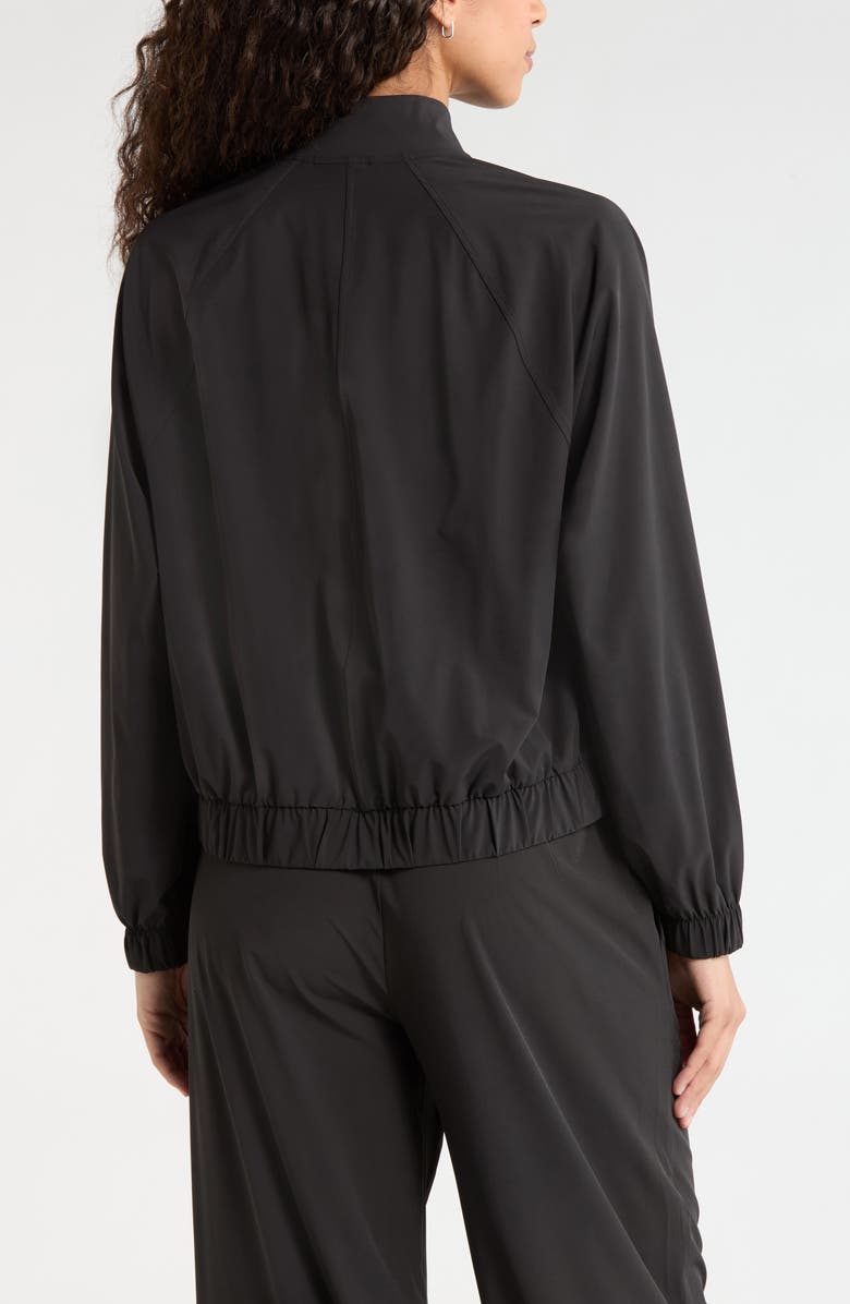 Zella Atlas Bomber Jacket, Alternate, color, Black