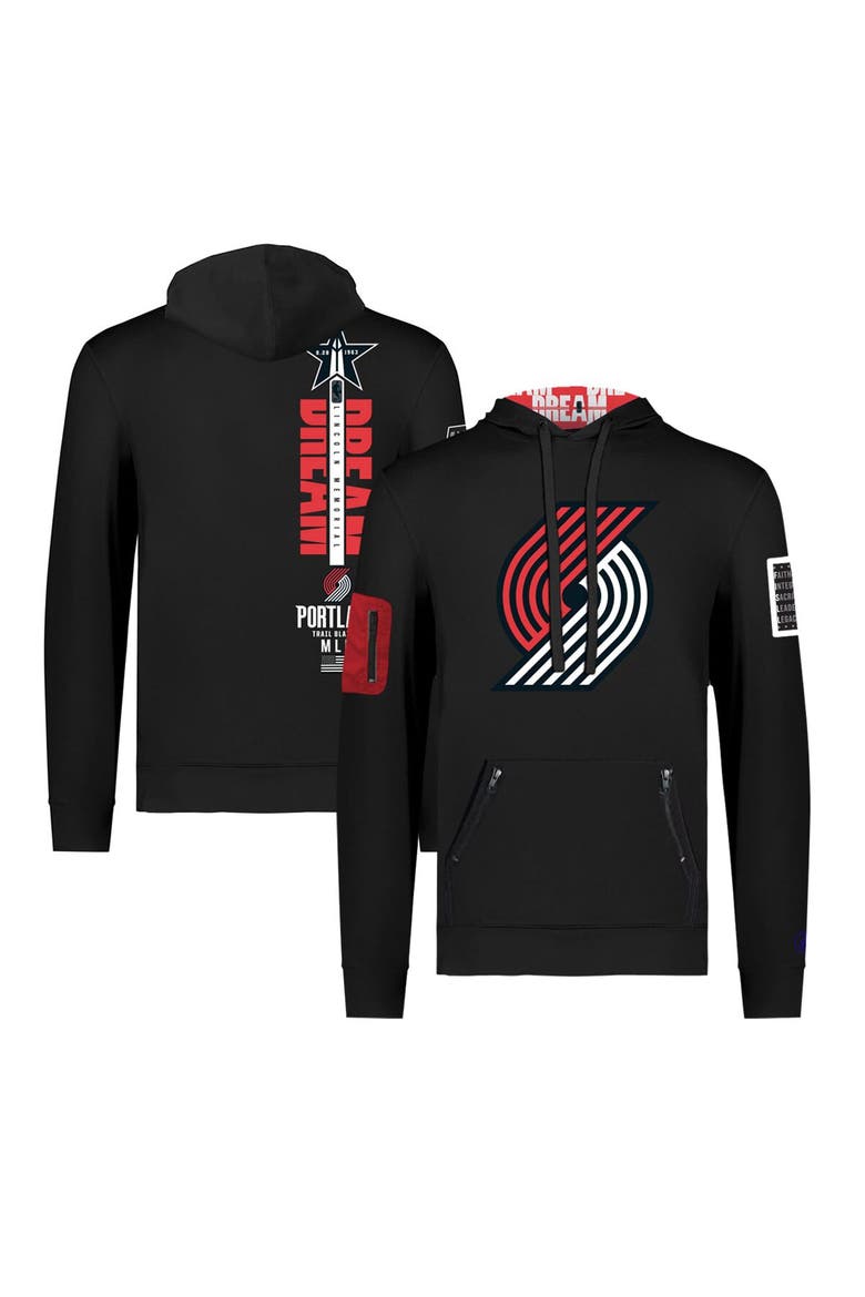 Unisex FISLL x Black History Collection  Black Portland Trail Blazers Pullover Hoodie, Main, color, Black