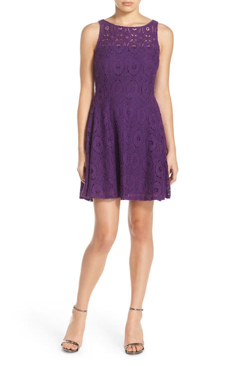BB Dakota Renley Lace Fit & Flare Minidress (Nordstrom Exclusive)