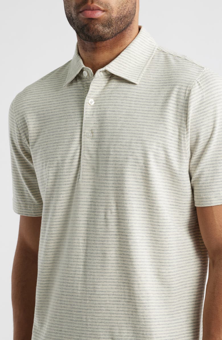 Scott Barber Stripe Linen & Cotton Polo, Alternate, color, 