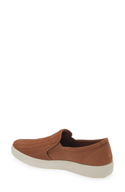 Ecco Soft 7 Slip-on Sneaker In Camel